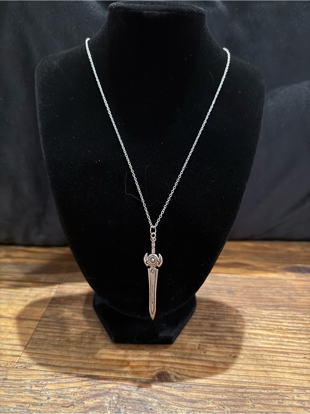 Silver sword necklace
